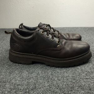 Vintage 90s Skechers Tom Cats Shoes Mens 10.5 Chunky Lug Sole Brown Leather Y2K